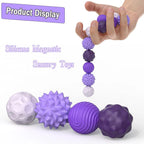 Silicone Magnetic Sensory Balls Fidget Toy Worry Balls Autism Calming Fidgeting Toy Kid Adults Anxiety Relief Stress Sensory Toy