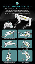 Teeggi Electric RC Intelligent Robot Dog Multifunction RC Mechanical Dog with turret Educational Toy Bionic Smart Robot Toy Gift