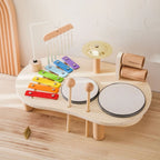 Wooden Musical Instruments Toys for Kids Xylophone Drum Aeolian Bells Percussion Baby Montessori Educational Toys Birthday Gifts