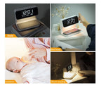 Bedroom Bedside Lamp Clock Made Of ABS Material Suitable For Home/Office Holiday Atmosphere Decoration USB Plug In Use