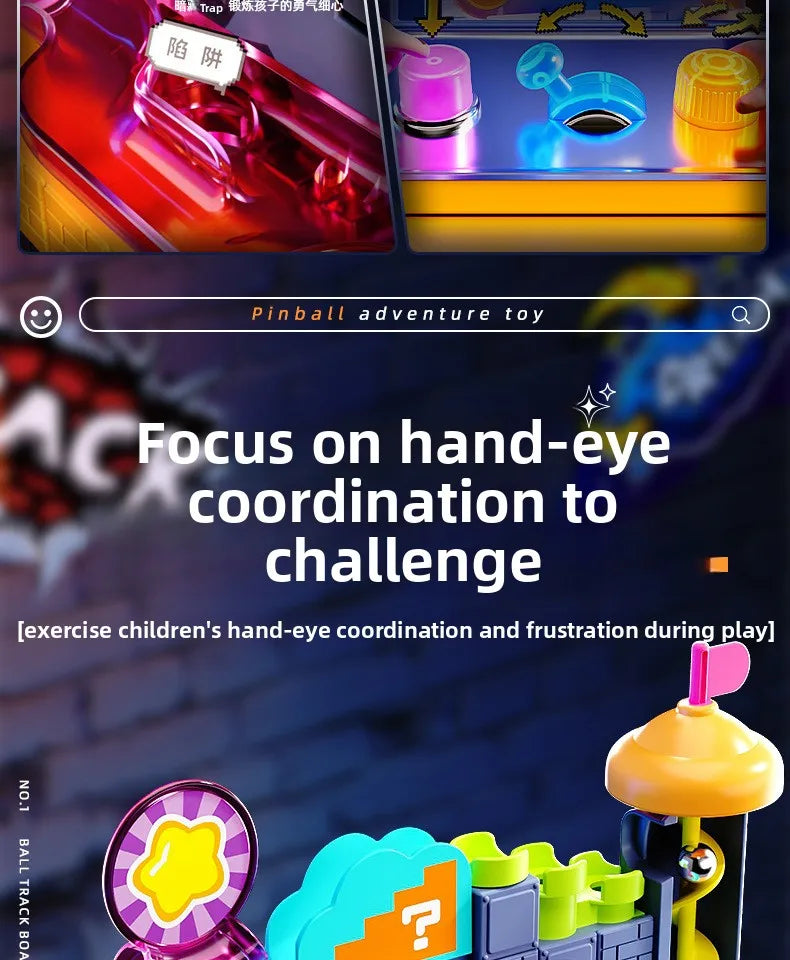 Educational Montessori Toys Multilayer Track Adventure Game Rail Rolling Ball Model Interactive Brain Kids Christmas gift