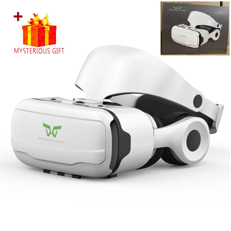 Shinecon Virtual Reality VR Glasses 3D Headset Viar Device Smart Helmet Lenses Goggle For Mobile Phone Cell Smartphone Headphone