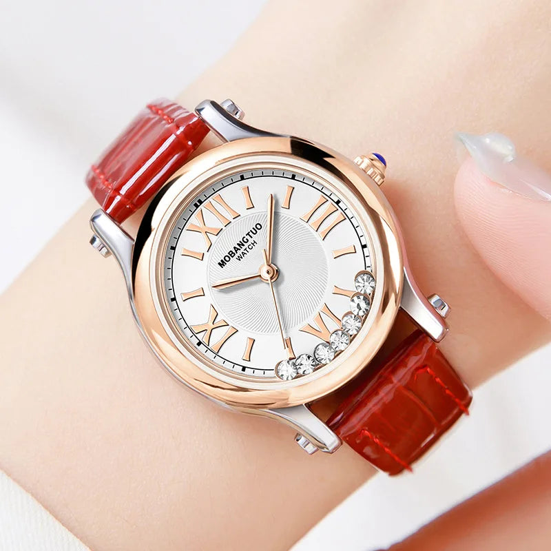 Women Roman Dial Leather Watch