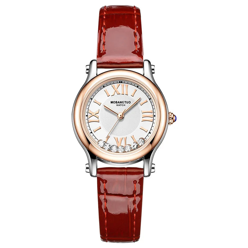 Women Roman Dial Leather Watch