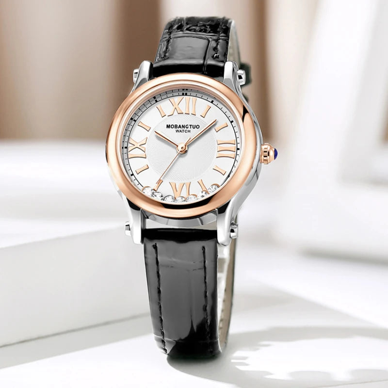 Women Roman Dial Leather Watch