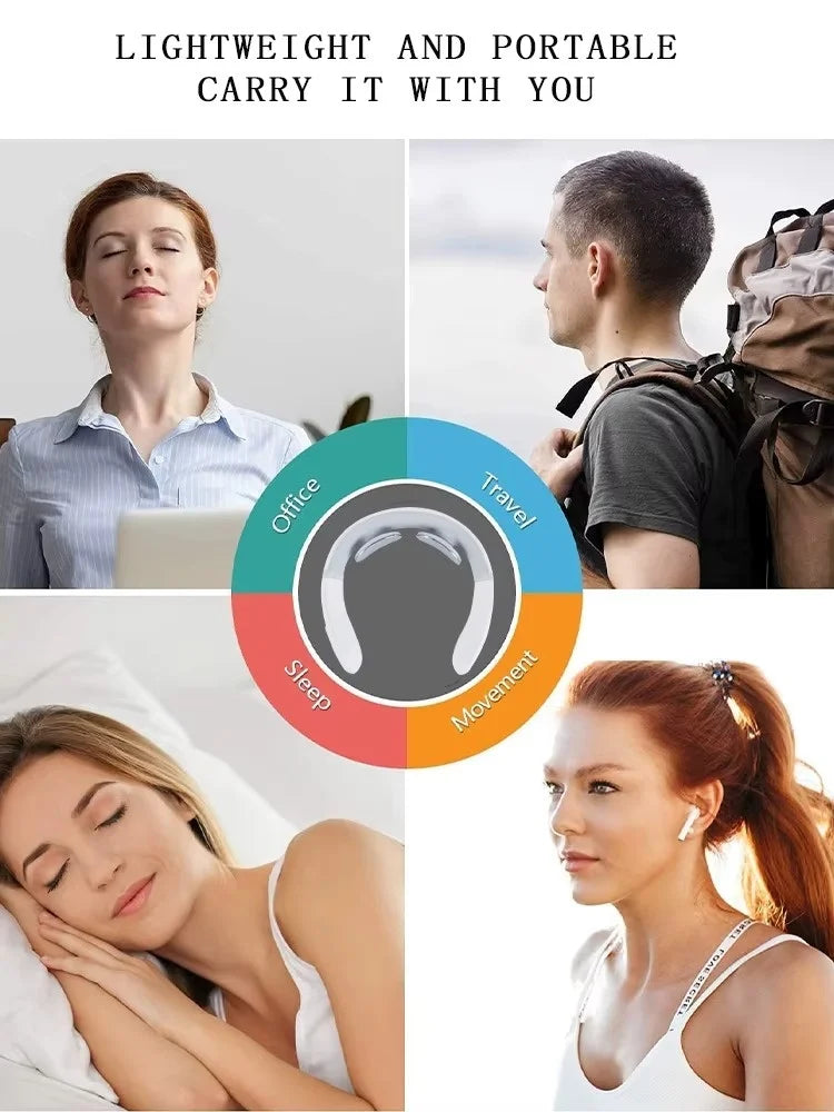 Portable Neck Massager with Heat & Deep Relax Mode
