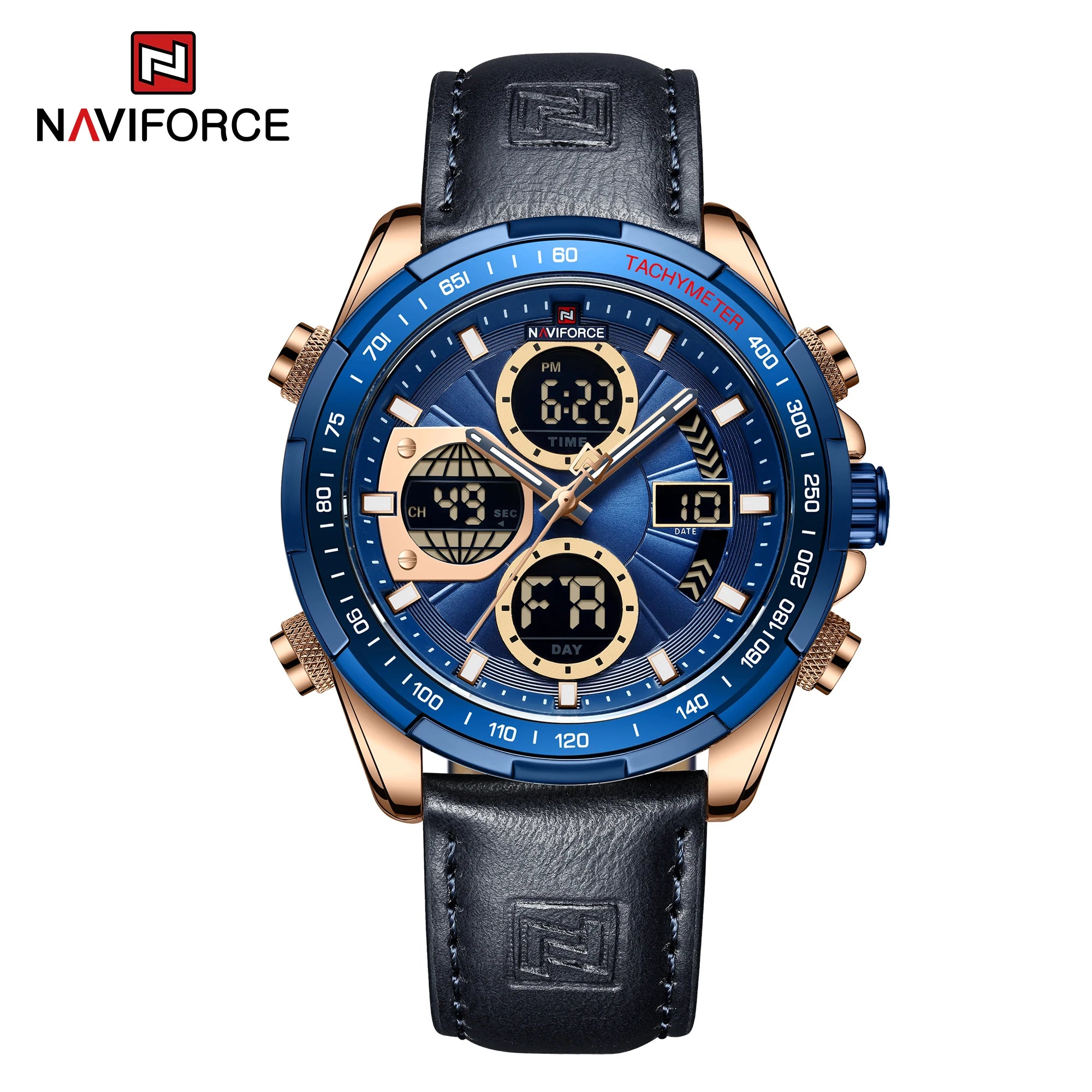 NAVIFORCE Fashion Military Watches for Men Luxury Original Sports Chronograph Watch Waterproof Quartz Clock Digital WristWatch