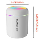 180ML Mini Air Humidifier USB Electric Aroma Diffuser Essential Oil Purifier Aromatherapy Mist Maker Lights For Car Home Bedroom