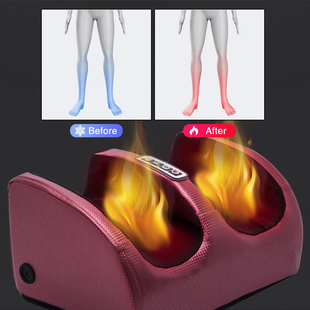Electric Shiatsu Foot Massager with Heat – Kneading Roller UAE