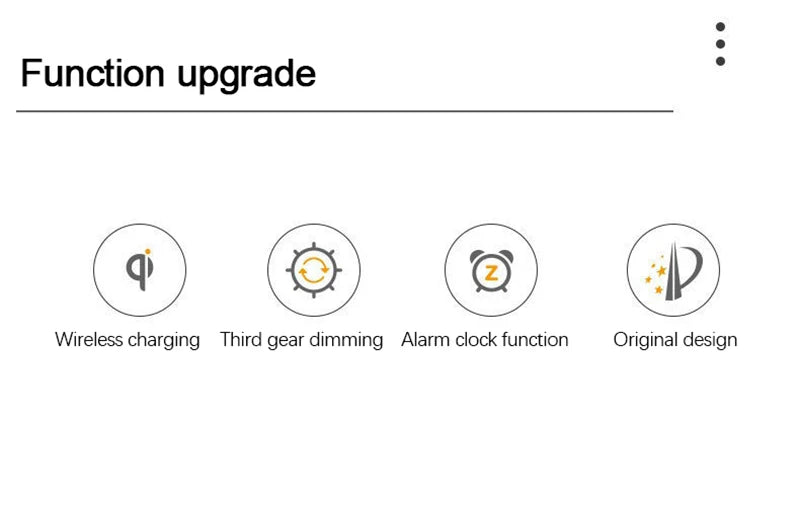 Bedroom Bedside Lamp Clock Made Of ABS Material Suitable For Home/Office Holiday Atmosphere Decoration USB Plug In Use