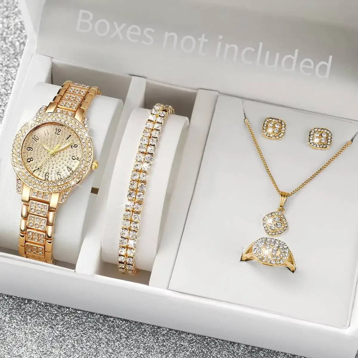 Women’s 5-Piece Watch & Jewelry Gift Set – Elegant Daily Style