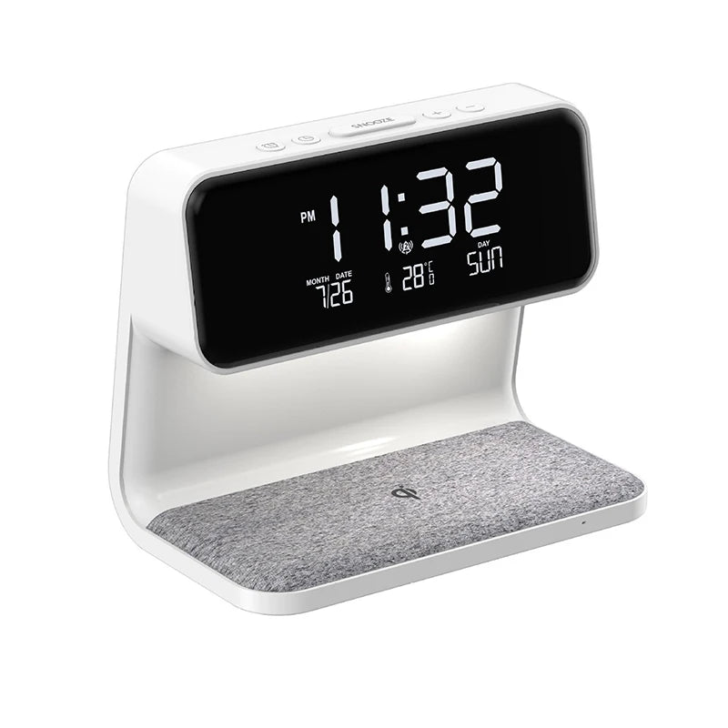 Bedroom Bedside Lamp Clock Made Of ABS Material Suitable For Home/Office Holiday Atmosphere Decoration USB Plug In Use
