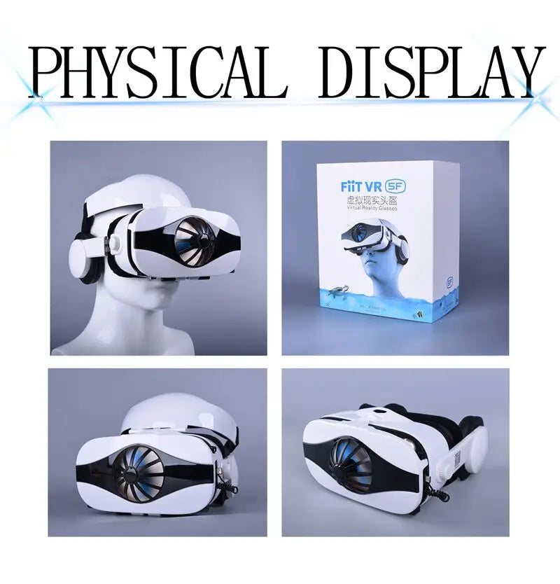 Shinecon Virtual Reality VR Glasses 3D Headset Viar Device Smart Helmet Lenses Goggle For Mobile Phone Cell Smartphone Headphone