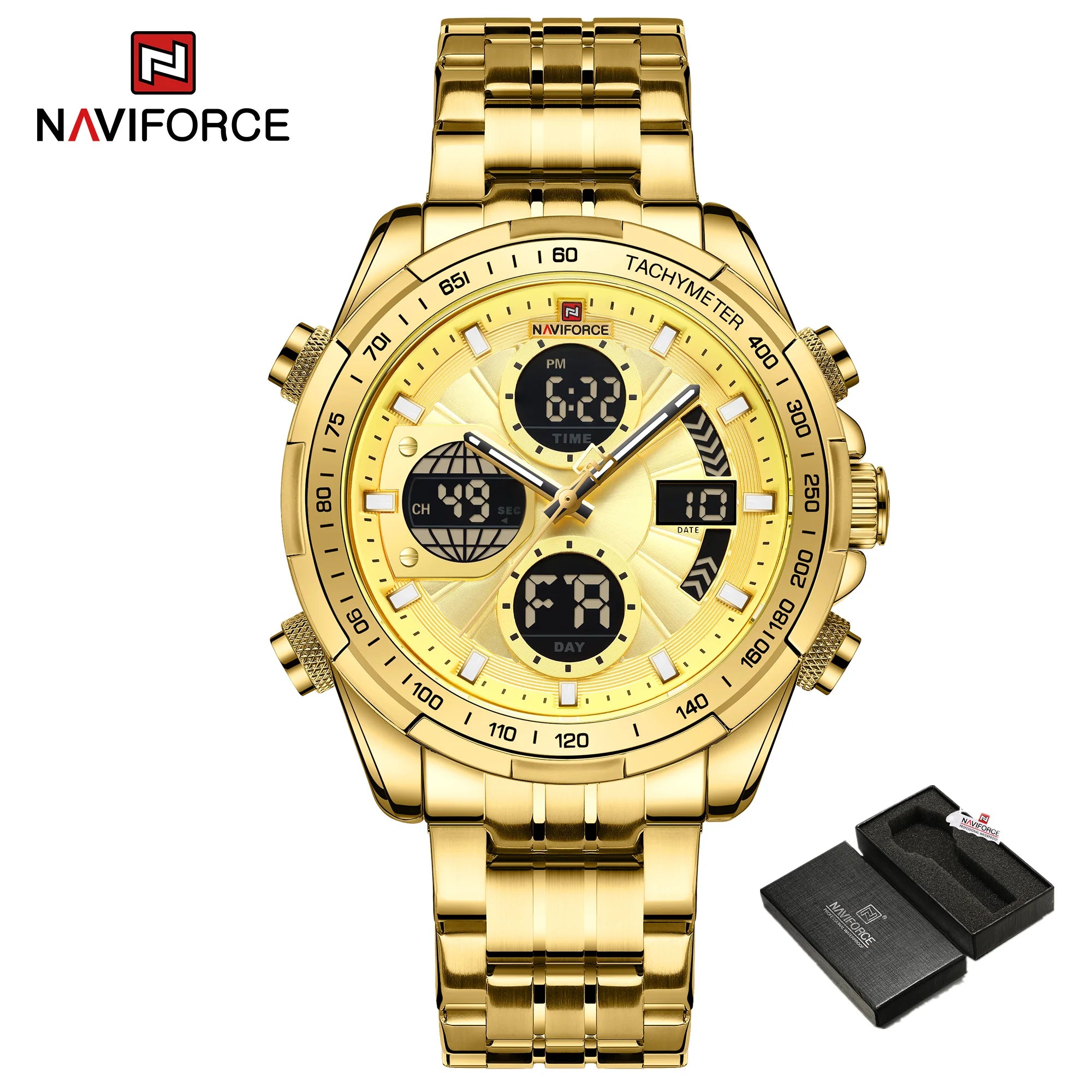 NAVIFORCE Fashion Military Watches for Men Luxury Original Sports Chronograph Watch Waterproof Quartz Clock Digital WristWatch