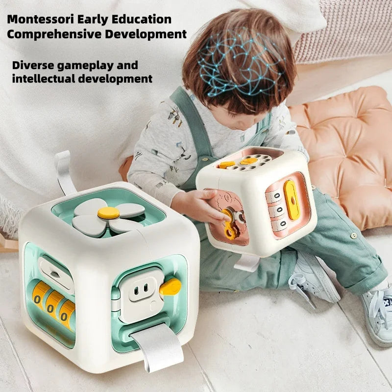 Montessori Educational Toys Sensory Busyness Board Baby Practice Skills Drawer Cube Fidget male And Female Educational Toys
