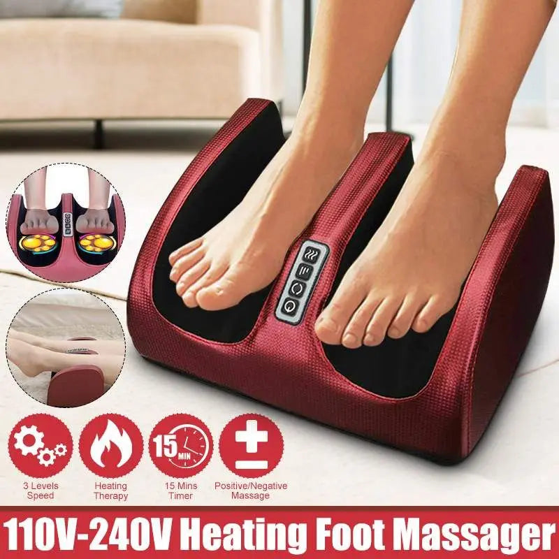 Electric Shiatsu Foot Massager with Heat – Kneading Roller UAE