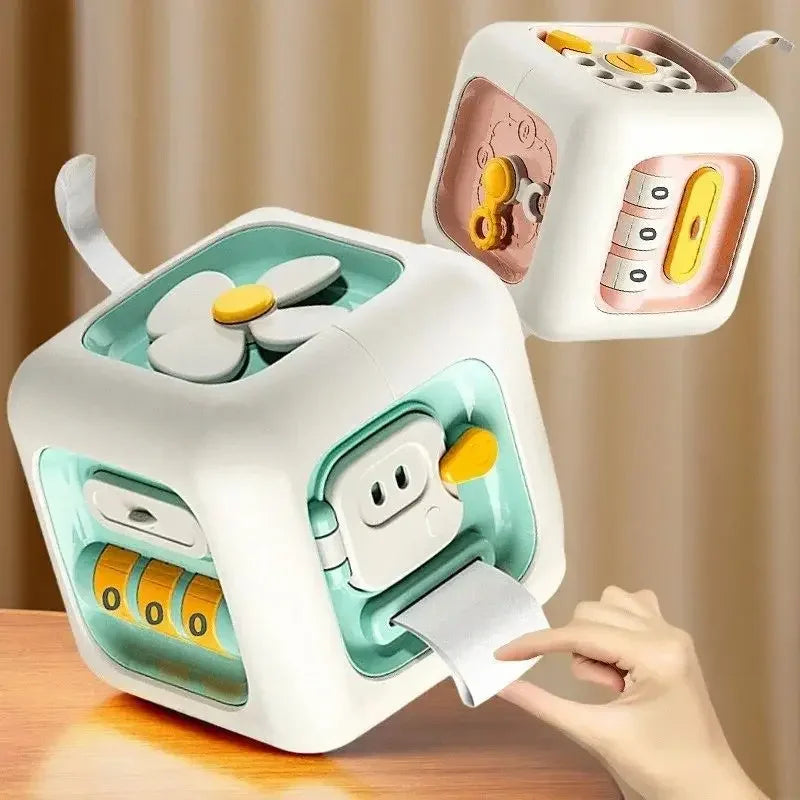 Montessori Educational Toys Sensory Busyness Board Baby Practice Skills Drawer Cube Fidget male And Female Educational Toys