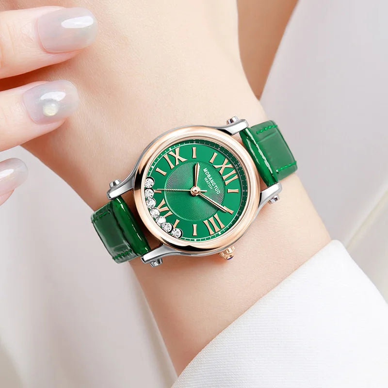 Women Roman Dial Leather Watch