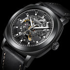BENYAR Watch for Men Luxury Skeleton Tourbillon Automatic Mechanical Mens Watch 30M Waterproof Leather Strap Sports Reloj Hombre