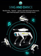 Teeggi Electric RC Intelligent Robot Dog Multifunction RC Mechanical Dog with turret Educational Toy Bionic Smart Robot Toy Gift