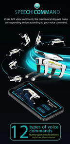 Teeggi Electric RC Intelligent Robot Dog Multifunction RC Mechanical Dog with turret Educational Toy Bionic Smart Robot Toy Gift