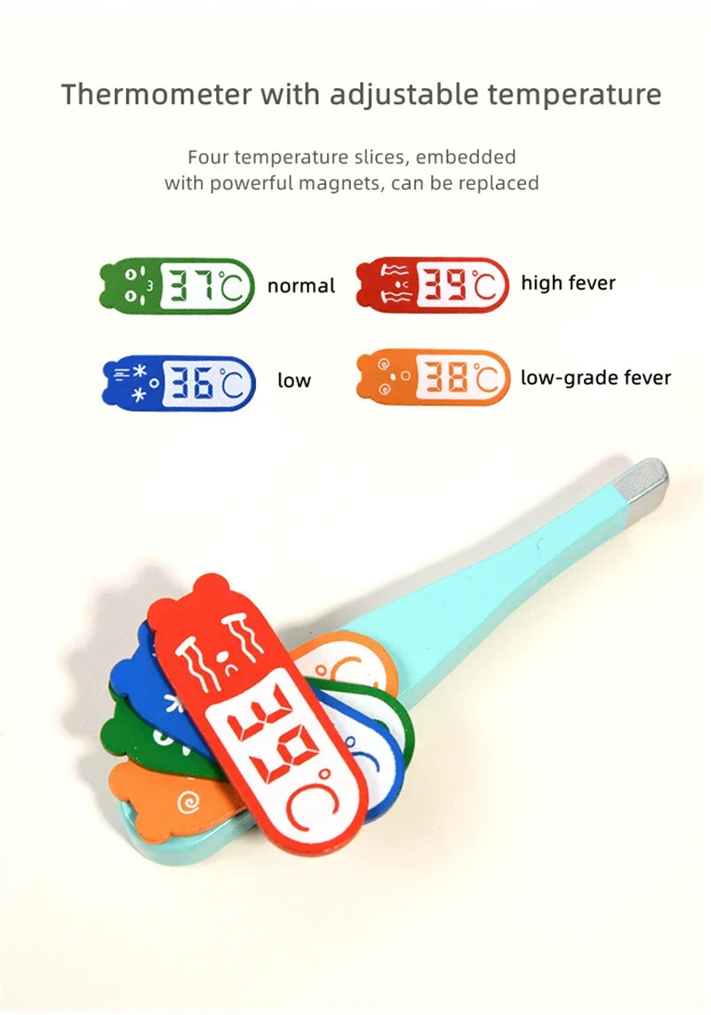 Educational Toys For Kids Toys Role Pretend Play Toy Wooden Pretend Play Doctor Children's Toy Girl Medical Simulation Toys Set