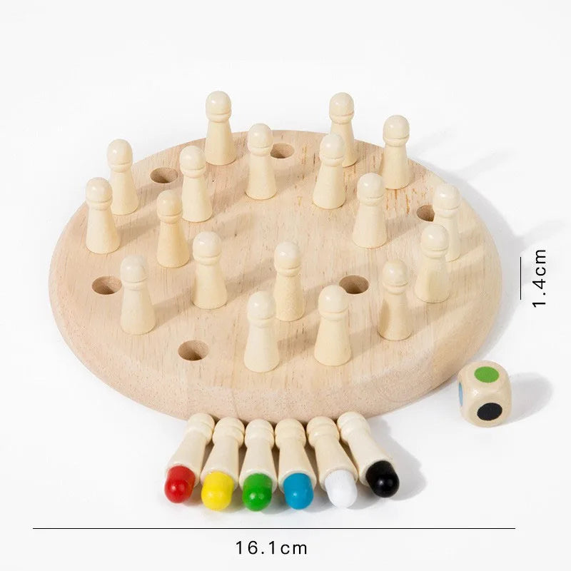 Ability Learning Toys For Children Wooden Memory Match Stick Chess Color Game Board Puzzles Montessori Educational Toy Cognitive