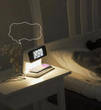 Bedroom Bedside Lamp Clock Made Of ABS Material Suitable For Home/Office Holiday Atmosphere Decoration USB Plug In Use