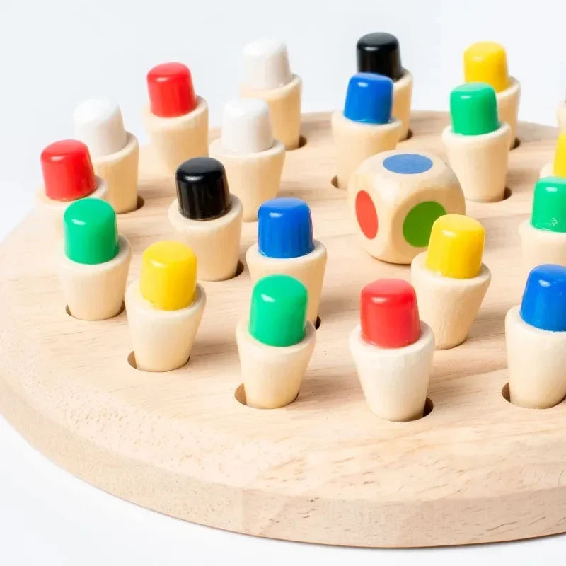 Ability Learning Toys For Children Wooden Memory Match Stick Chess Color Game Board Puzzles Montessori Educational Toy Cognitive