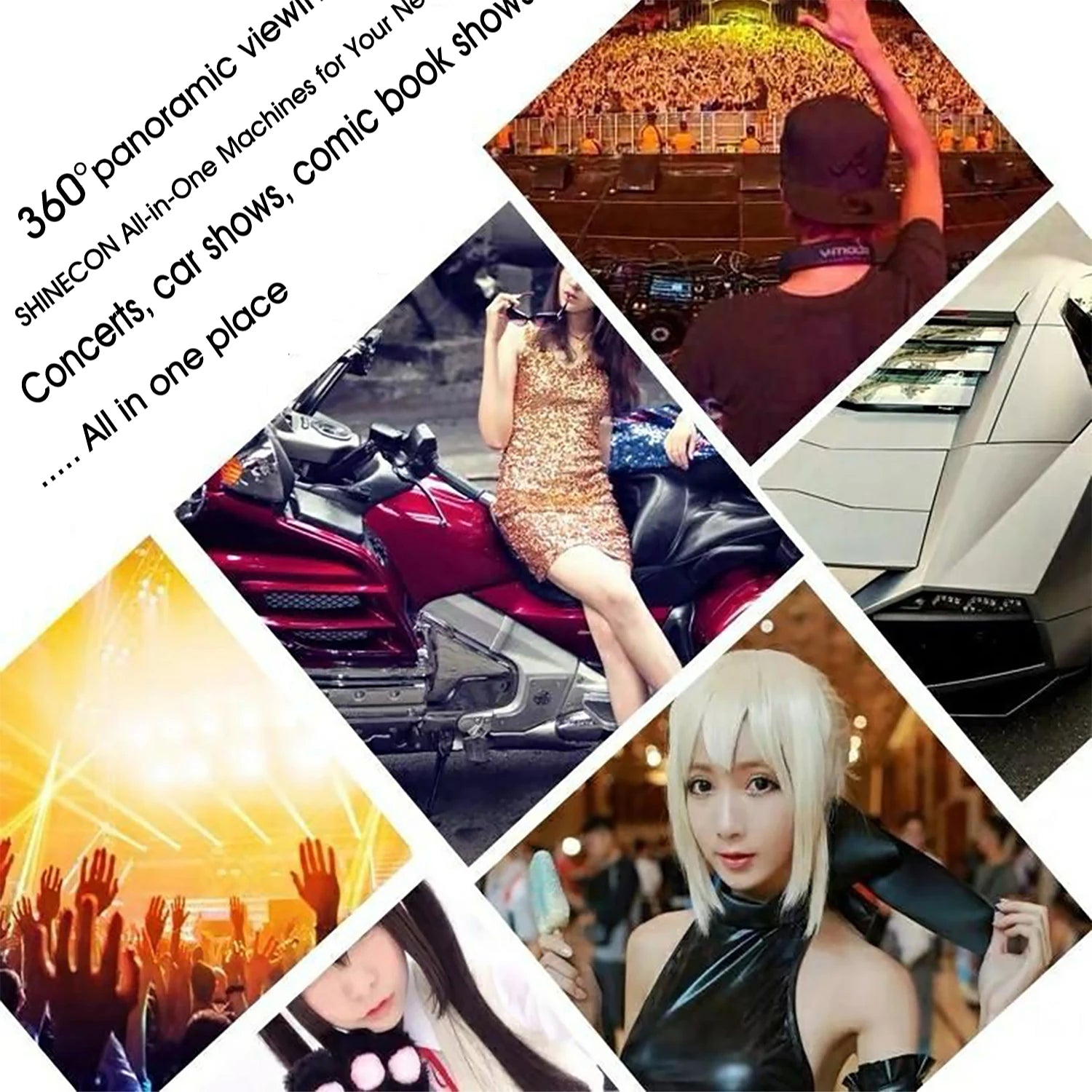 Shinecon Virtual Reality VR Glasses 3D Headset Viar Device Smart Helmet Lenses Goggle For Mobile Phone Cell Smartphone Headphone