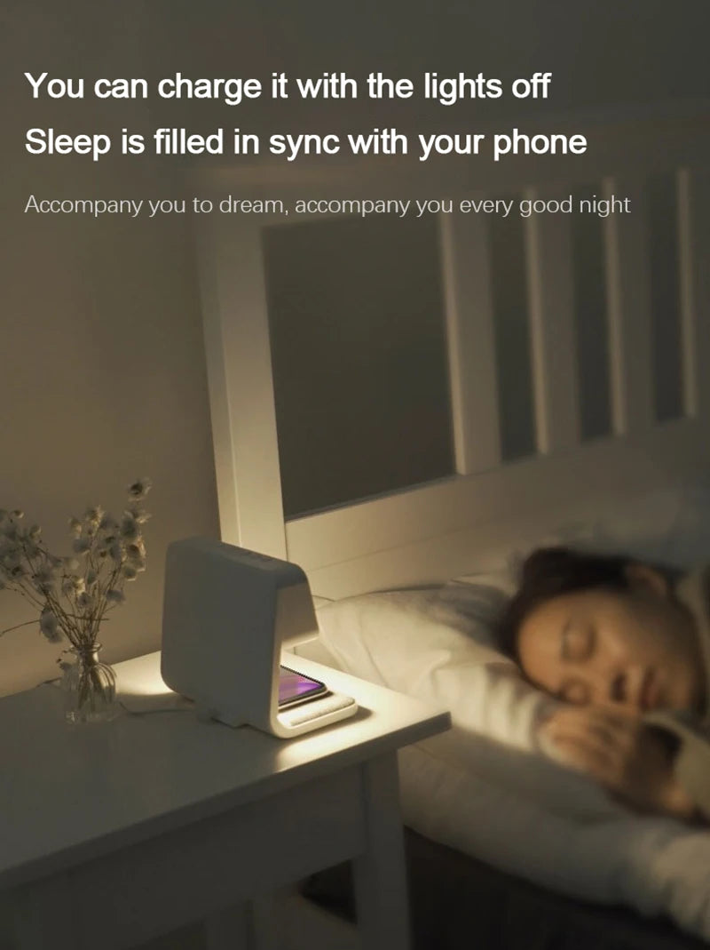 Bedroom Bedside Lamp Clock Made Of ABS Material Suitable For Home/Office Holiday Atmosphere Decoration USB Plug In Use