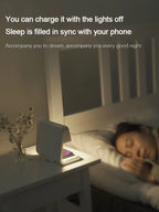 Bedroom Bedside Lamp Clock Made Of ABS Material Suitable For Home/Office Holiday Atmosphere Decoration USB Plug In Use