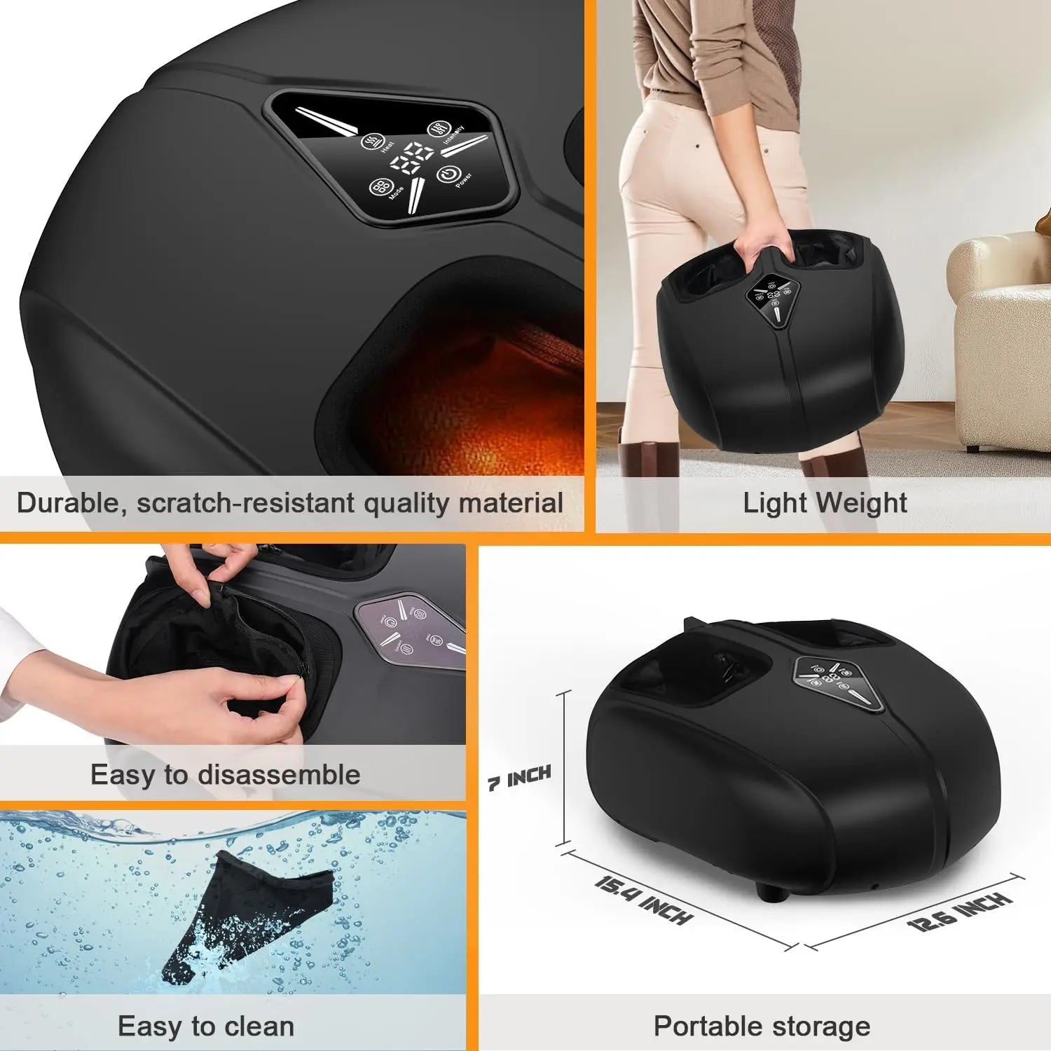 Premium Electric Shiatsu Foot Massager with Heat & Compression – UAE