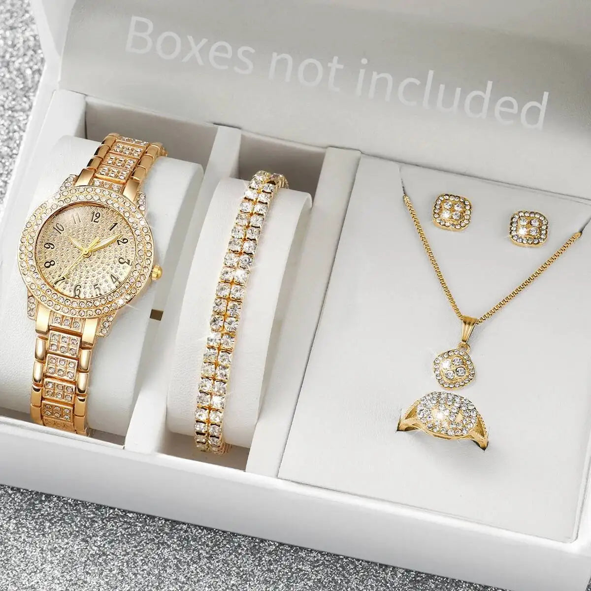 Women’s 5-Piece Watch & Jewelry Gift Set – Elegant Daily Style