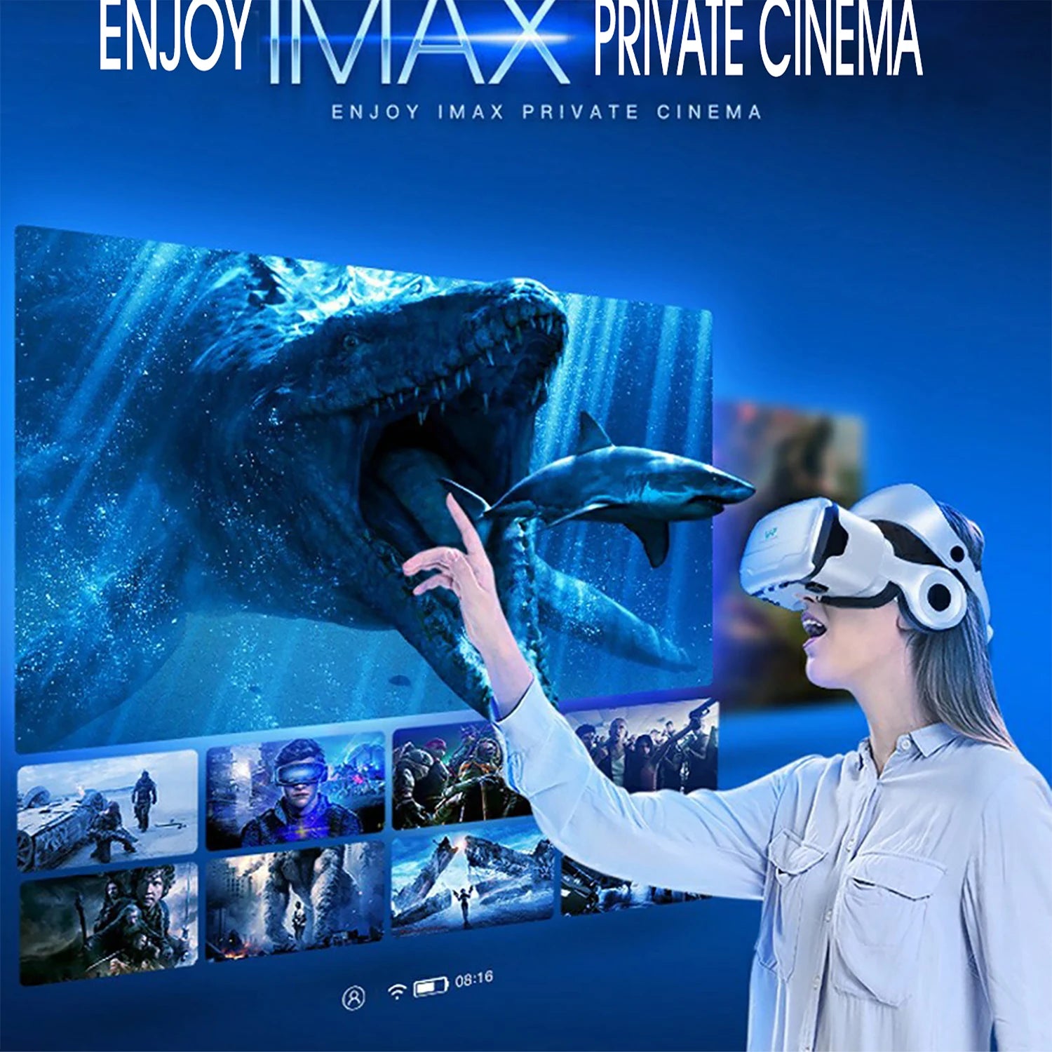 Shinecon Virtual Reality VR Glasses 3D Headset Viar Device Smart Helmet Lenses Goggle For Mobile Phone Cell Smartphone Headphone