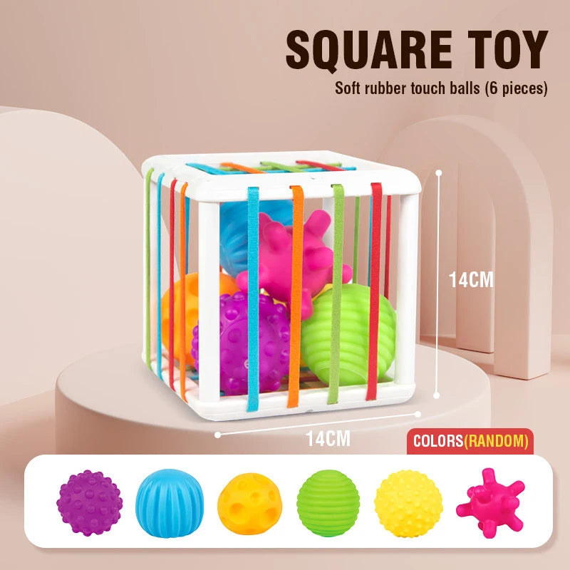 Montessori Baby Toys 18 Months Sensory Development Learning Educational Toys Colorful Blocks Sorting Game For Babies Infant