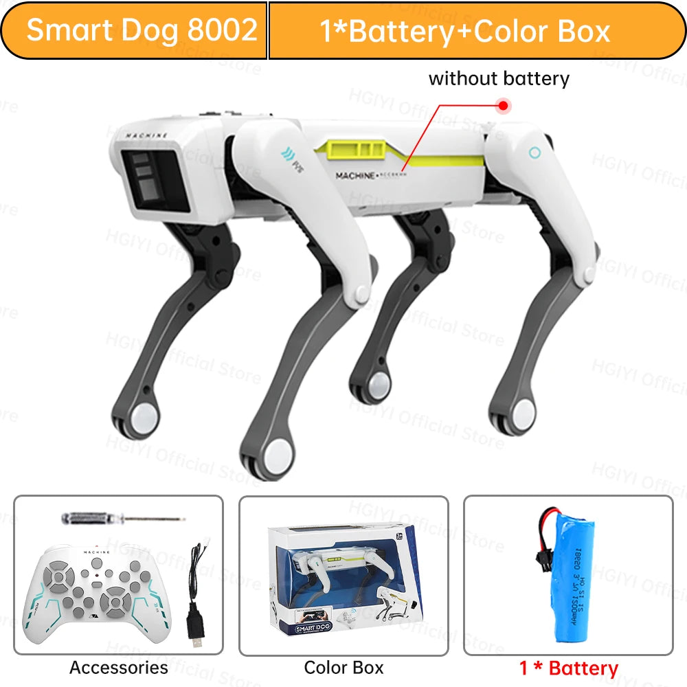 Teeggi Electric RC Intelligent Robot Dog Multifunction RC Mechanical Dog with turret Educational Toy Bionic Smart Robot Toy Gift