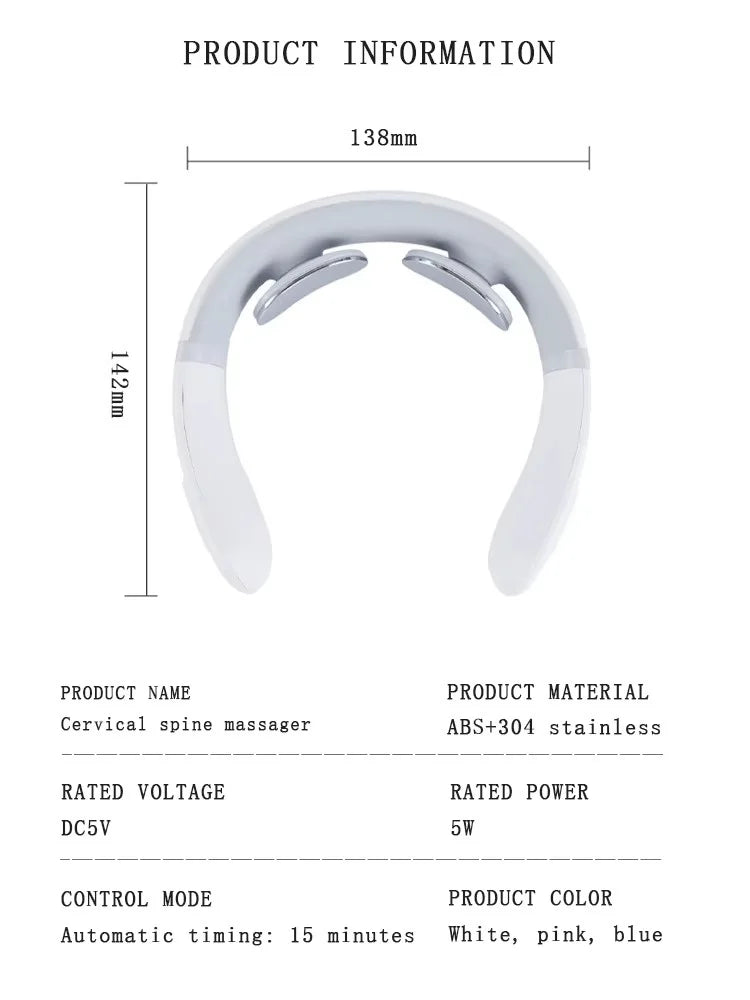 Portable Neck Massager with Heat & Deep Relax Mode