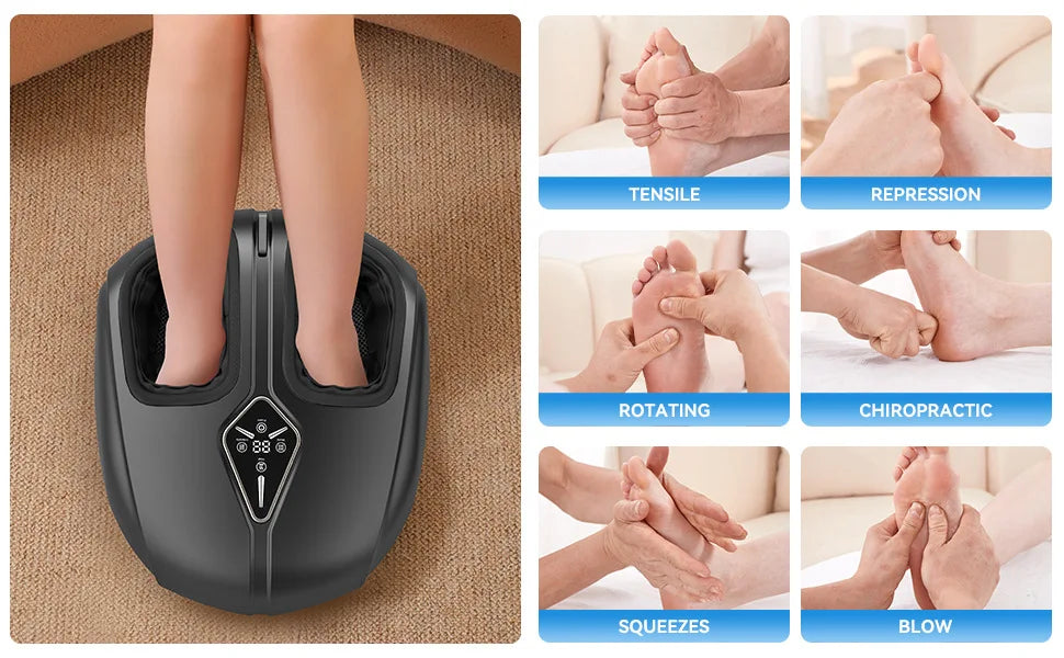 Premium Electric Shiatsu Foot Massager with Heat & Compression – UAE