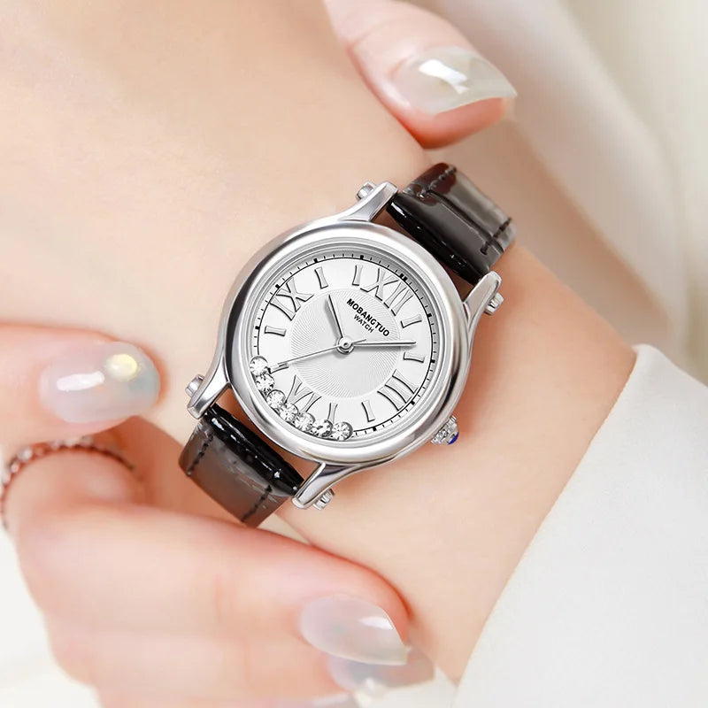 Women Roman Dial Leather Watch